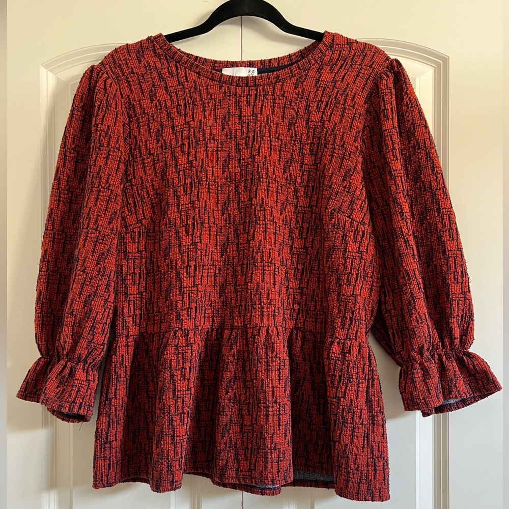 🖤Anthropologie Perette Peplum Top size L